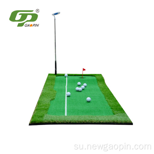 Portabel Golf Putting Green sareng Garis Bodas